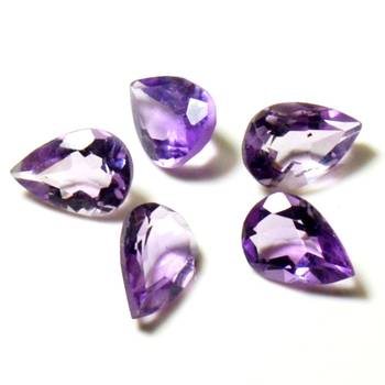 Natural Amethyst at Wholesale Rate 5.25 Ratti 4.77 Carat Pear Shape जामुनिया Loose Gemstone for Astrologers Jewellers 2