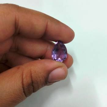 Natural Amethyst at Wholesale Rate 6.25 Ratti 5.68 Carat Pear Shape जामुनिया Loose Gemstone for Astrologers Jewellers 4