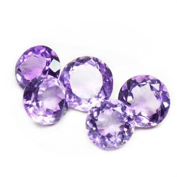 Natural Amethyst at Wholesale Rate 2.25 Ratti 2.04 Carat Round Shape जामुनिया Loose Gemstone for Astrologers Jewellers 1