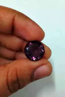 Natural Amethyst at Wholesale Rate 8.25 Ratti 7.5 Carat Round Shape जामुनिया Loose Gemstone for Astrologers Jewellers