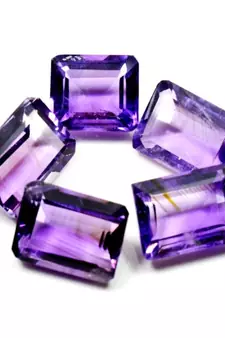 Natural Amethyst at Wholesale Rate 2.25 Ratti 2.04 Carat Rectangle Shape जामुनिया Loose Gemstone Astrology Rashi Ratan