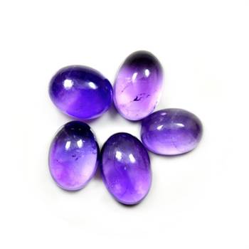 Natural Amethyst at Wholesale Rate 2.25 Ratti 2.04 Carat Cabochon Oval Shape जामुनिया Loose Gemstone Astrology Purpose 2