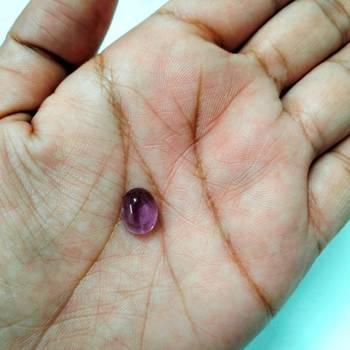Natural Amethyst at Wholesale Rate 2.25 Ratti 2.04 Carat Cabochon Oval Shape जामुनिया Loose Gemstone Astrology Purpose 4
