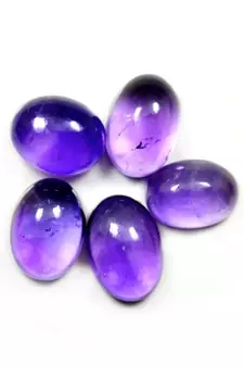 Natural Amethyst at Wholesale Rate 4.25 Ratti 3.86 Carat Cabochon Oval Shape जामुनिया Loose Gemstone Astrology Purpose