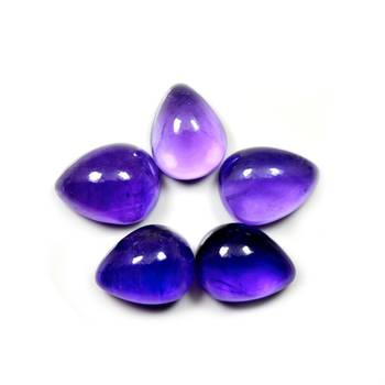 Natural Amethyst at Wholesale Rate 6.25 Ratti 5.68 Carat Cabochon Pear Shape जामुनिया Loose Gemstone Astrology Purpose 2