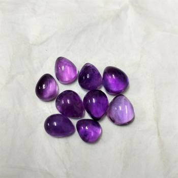 Natural Amethyst at Wholesale Rate 6.25 Ratti 5.68 Carat Cabochon Pear Shape जामुनिया Loose Gemstone Astrology Purpose 3