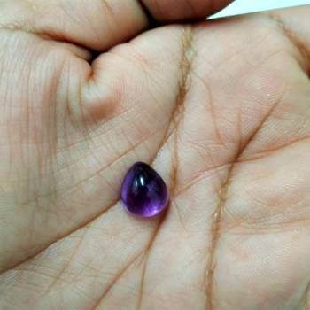Natural Amethyst at Wholesale Rate 6.25 Ratti 5.68 Carat Cabochon Pear Shape जामुनिया Loose Gemstone Astrology Purpose 4