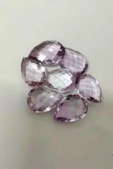 Natural Amethyst at Wholesale Rate 6.25 Ratti 5.68 Carat Checker Pear Shape जामुनिया Gemstone for Astrologers Jewellers