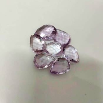 Natural Amethyst at Wholesale Rate 7.25 Ratti 6.89 Carat Checker Pear Shape जामुनिया Gemstone for Astrologers Jewellers 3