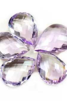 Natural Amethyst at Wholesale Rate 18.25 Ratti 16.63 Carat Checker Pear Shape जामुनिया Gemstone for Astrologers Jeweller