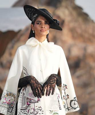 White Paris Embroidered Cape Style Jacket 4