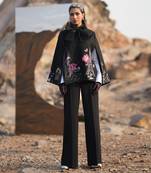 Black Paris Embroidered Cape Style Jacket