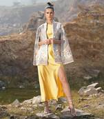 Paisley Swirl White With Embroidery Cape