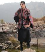 Paisley Swirl Black With Embroidery Caple