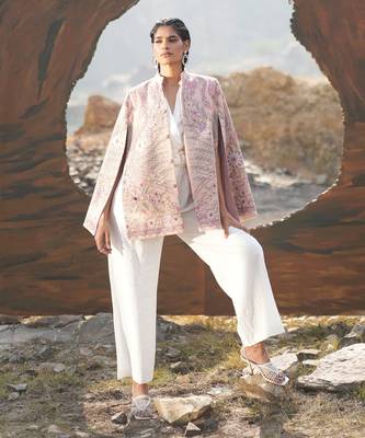 Paisley Swirl Baby Pink With Embroidery Caple 1