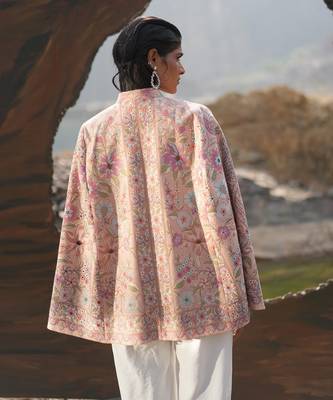Paisley Swirl Baby Pink With Embroidery Caple 4