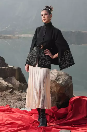 Golden Zari Cape