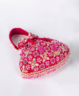 Rani Pink Ziva Potli Bag 2