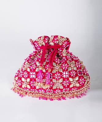 Rani Pink Ziva Potli Bag 3