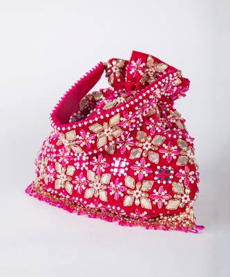 Rani Pink Ziva Potli Bag 5