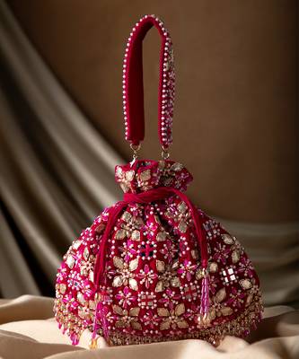 Rani Pink Ziva Potli Bag 6