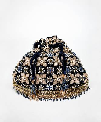 Navy Blue Ziva Potli Bag 1