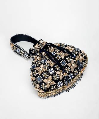 Navy Blue Ziva Potli Bag 2