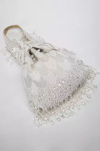 White Suraya Potli Bag