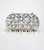 Silver Grey Aria Clutch