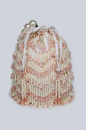 White And Pink Parisa Bucket Bag