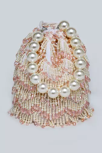 White And Pink Parisa Bucket Bag