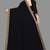 Black plain georgette saree with blouse