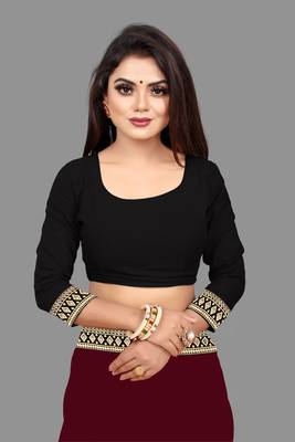 Maroon Georgette Saree 5