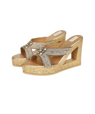 Gold Embroidered Sliders 1
