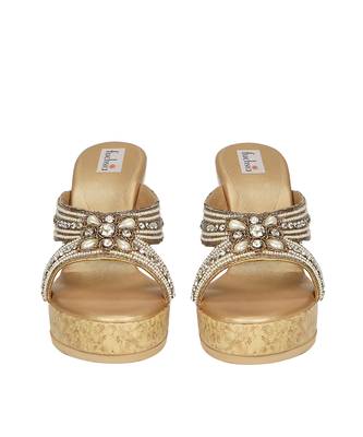 Gold Embroidered Sliders 4