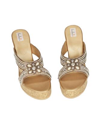 Gold Embroidered Sliders 5