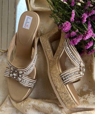 Gold Embroidered Sliders 6