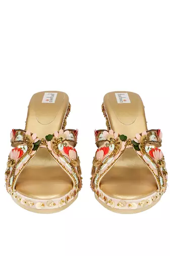 Multicolor Vegan Leather Sandals