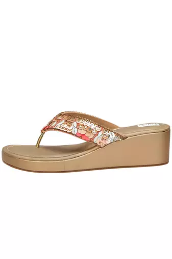Multicolor Faux Leather Sliders