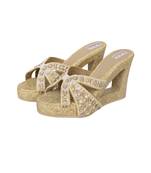 Gold Velvet Platform Heels