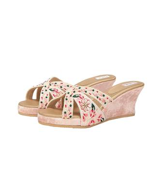 Blush Pink Embellished Sliders 1