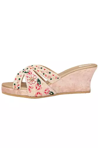 Blush Pink Embellished Sliders