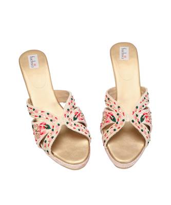 Blush Pink Embellished Sliders 5