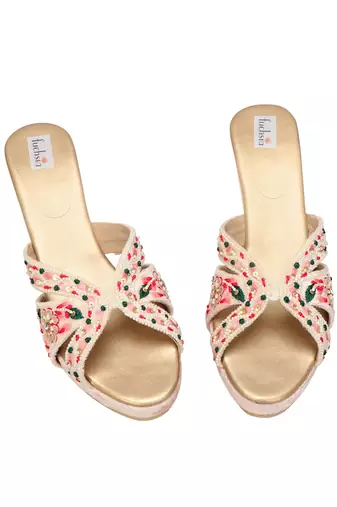 Blush Pink Embellished Sliders