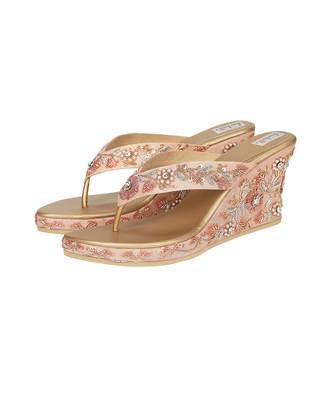 Pink Embroidered Sliders 1