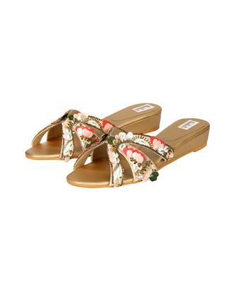 Multicolor Faux Leather Sliders 1