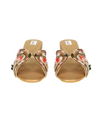 Multicolor Faux Leather Sliders 4