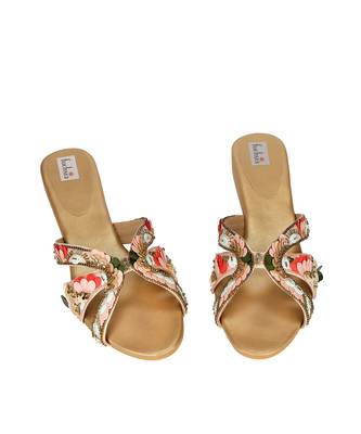 Multicolor Faux Leather Sliders 5