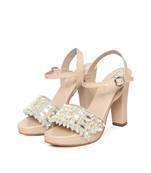 Nude Embellished Heels