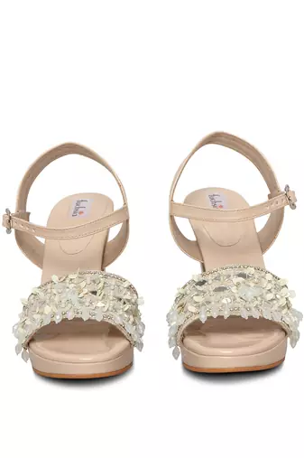 Nude Embellished Heels